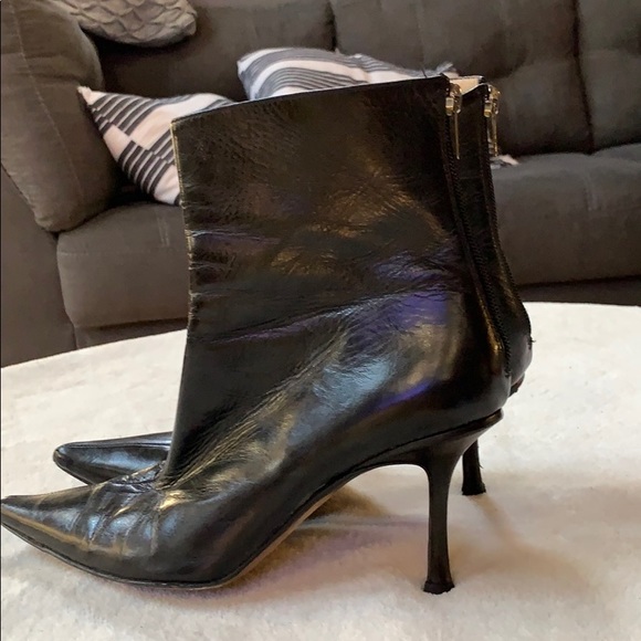 Jimmy Choo ankle black leather heel boot - Picture 2 of 6